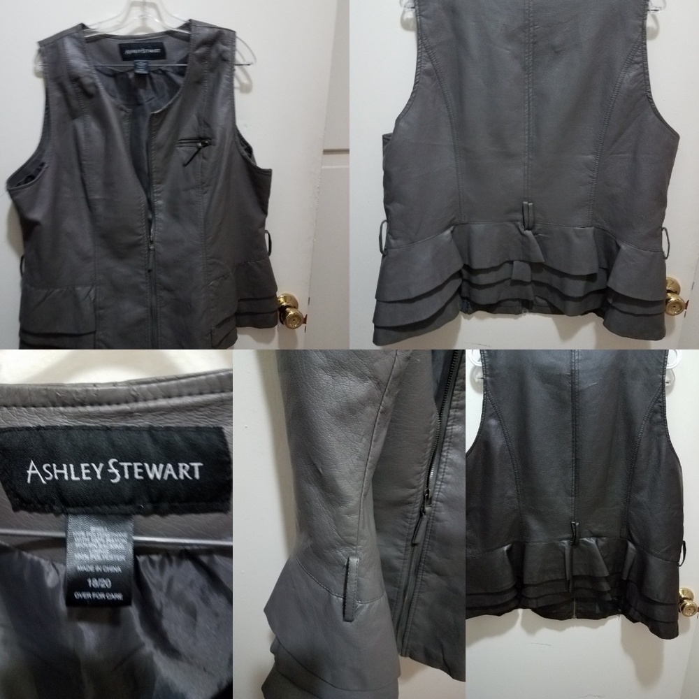 Woman's leather like vest